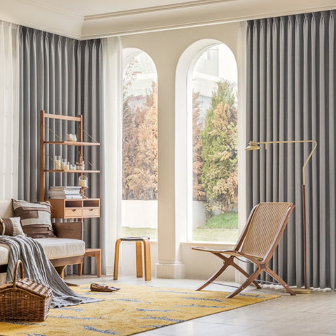 Moderna tenda oscurante strutturata con effetto ondulato