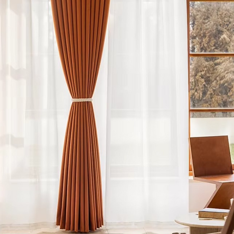 Tenda in stile lino arancione