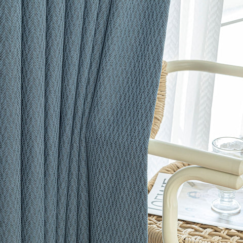 Tenda blu con motivo a chevron spesso