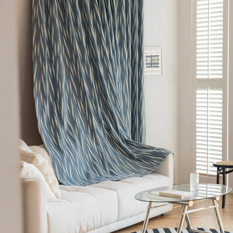 Tenda oscurante con motivo a zigzag in stile contemporaneo