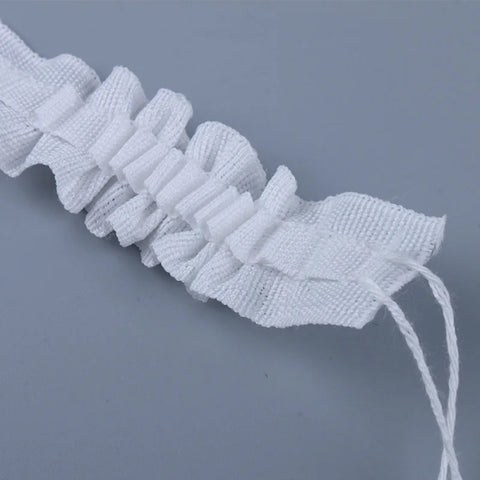 Nastro con volant per tende 10 m x 3 cm
