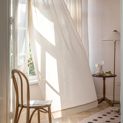 Setacciatura tenda trasparente bianca