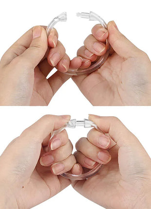 Anelli in plastica per tende da doccia – Set da 12