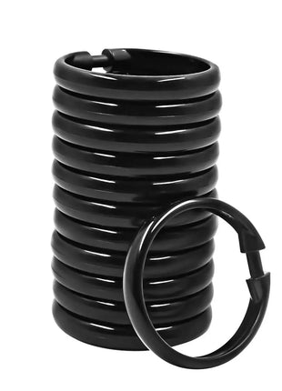 Anelli in plastica per tende da doccia – Set da 12