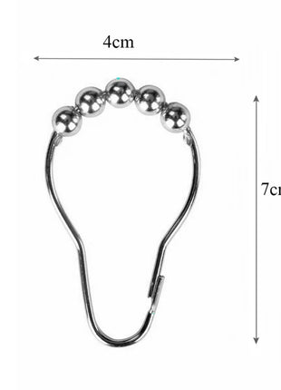 Ganci a sfera in ottone per tende da doccia (12 pezzi)
