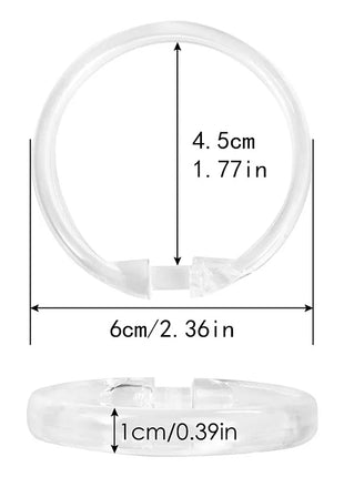 Anelli in plastica per tende da doccia – Set da 12