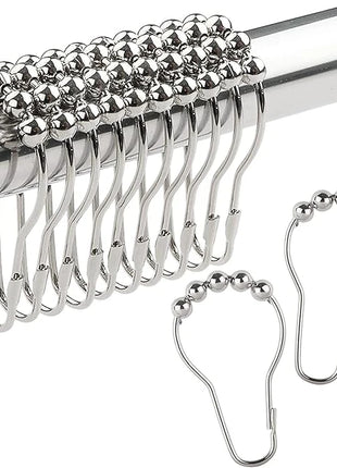 Ganci a sfera in ottone per tende da doccia (12 pezzi)