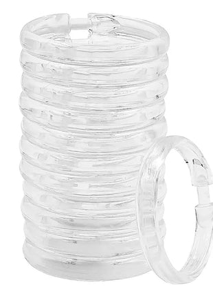 Anelli in plastica per tende da doccia – Set da 12