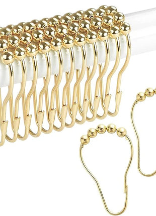 Ganci a sfera in ottone per tende da doccia (12 pezzi)
