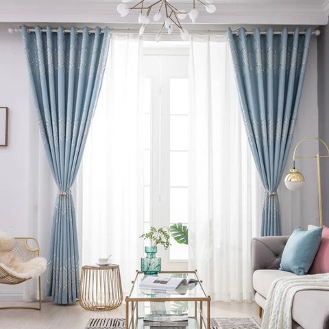 Tenda blu e argento
