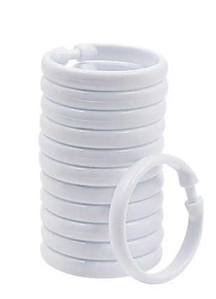 Anelli in plastica per tende da doccia – Set da 12
