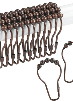 Ganci a sfera in ottone per tende da doccia (12 pezzi)