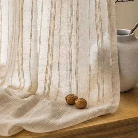 Tenda velata in lino chic