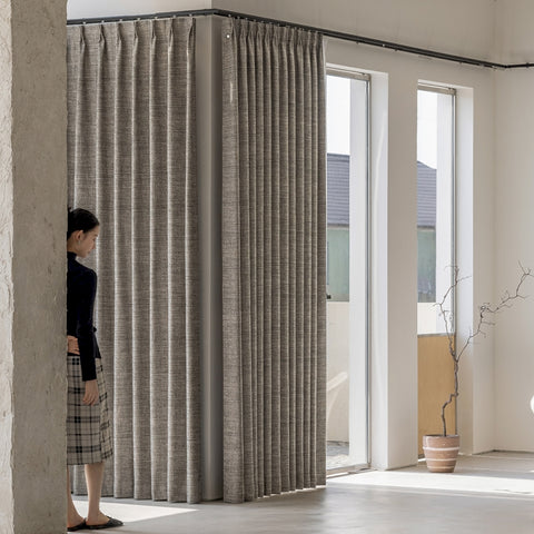 Tenda per soggiorno con effetto strutturato screziato