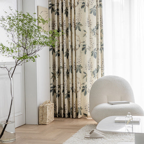 Tenda con foglie eleganti