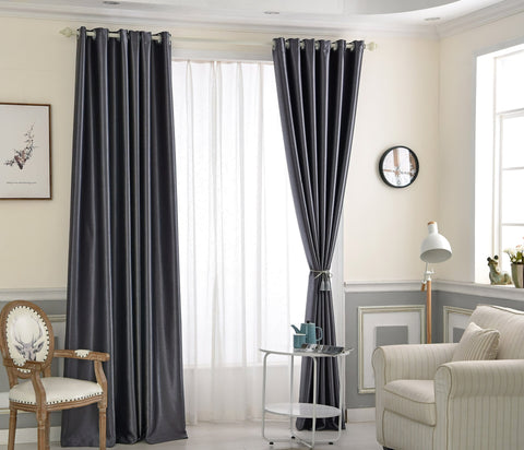 Tenda in raso grigio