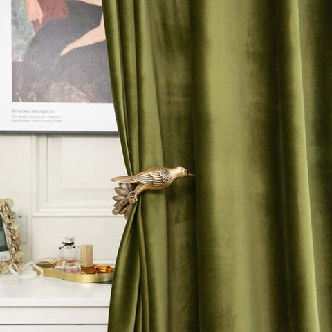 Tenda di velluto verde alla moda