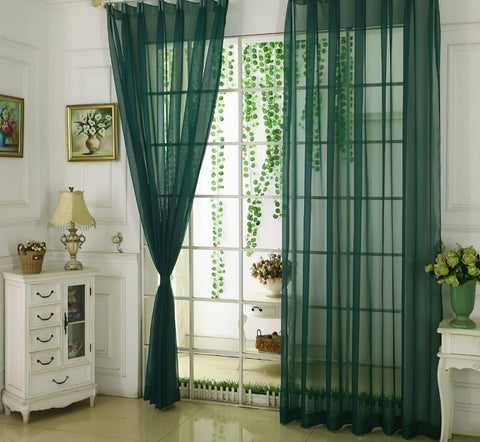 Tenda trasparente verde
