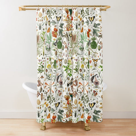 Tenda da doccia con foglie (L180 cm x H200 cm)