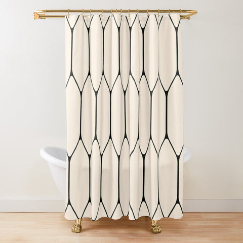 Tenda da doccia con motivo geometrico (L180 cm x H200 cm)