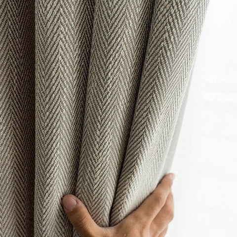 Tenda di lino grigio