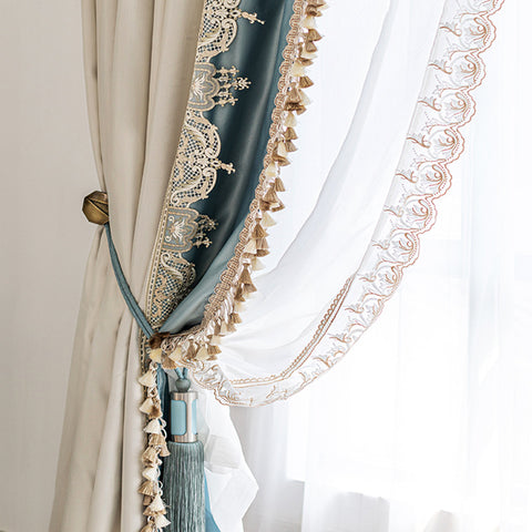 Tenda di lusso blu e bianca