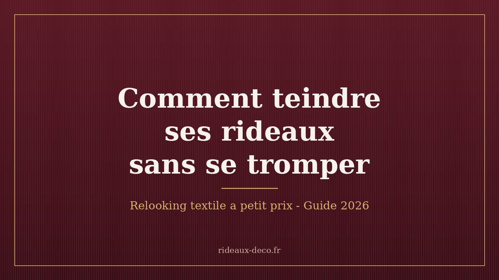 Comment teindre ses rideaux : relooking textile à petit prix