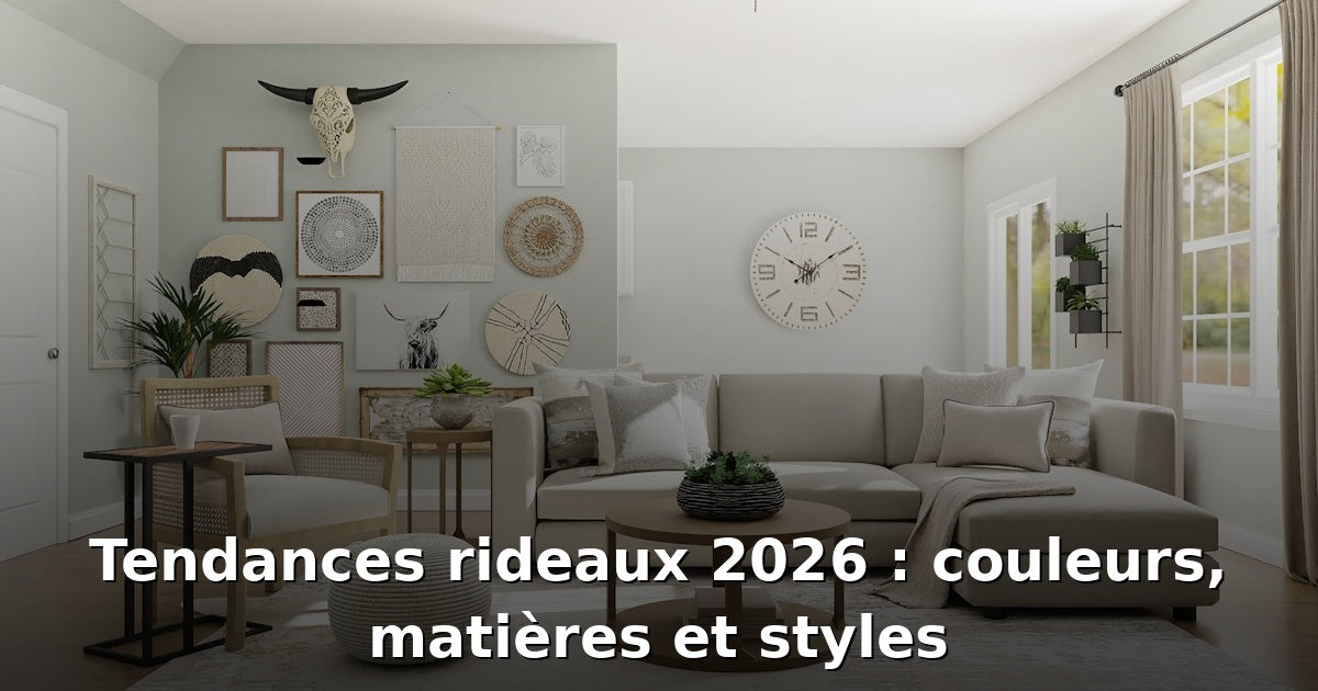 Tendances rideaux 2026 - couleurs, matières et styles à adopter