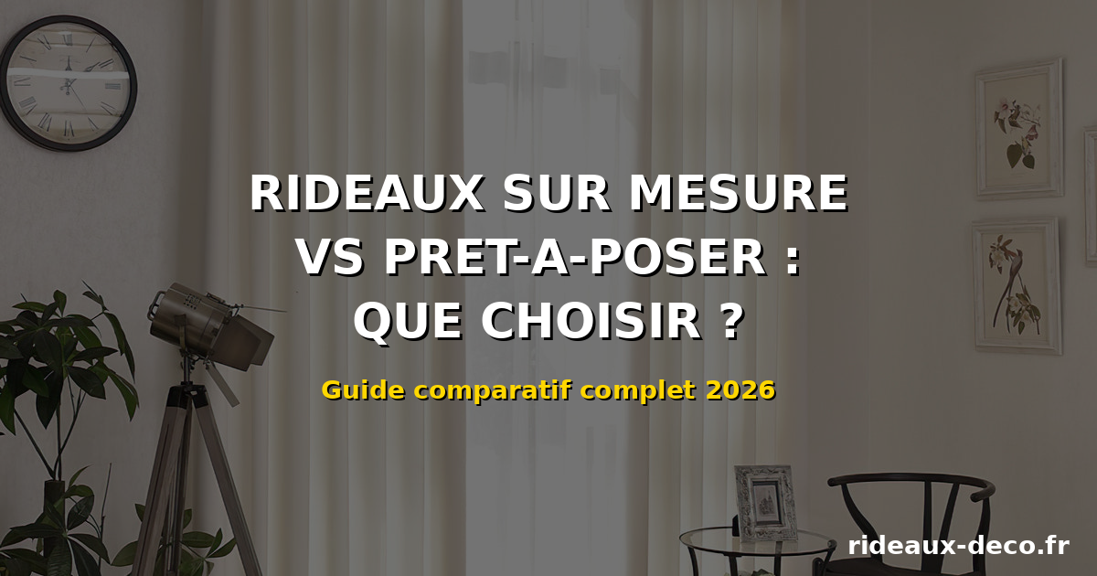 Rideaux sur mesure vs pret-a-poser : que choisir ?