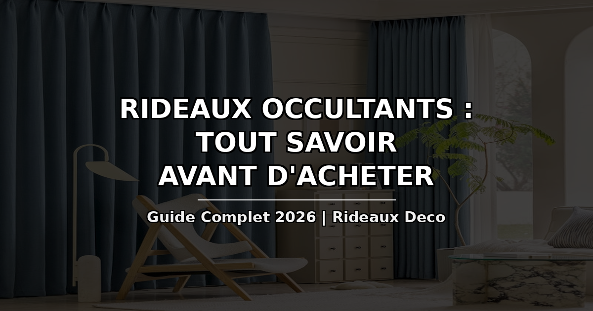 Rideaux occultants : tout savoir avant d'acheter