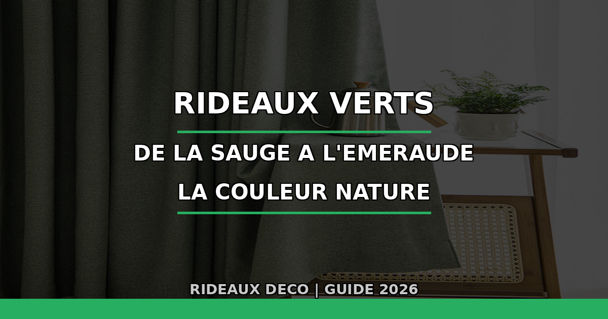 Rideaux verts : de la sauge à l'émeraude, la couleur nature