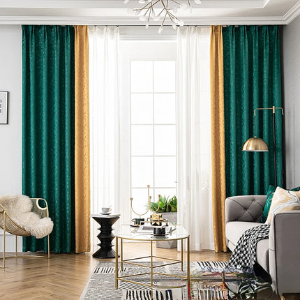 Rideau Vert et Or Salon