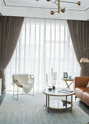 Rideau Occultant Velours Gris Anthracite Salon