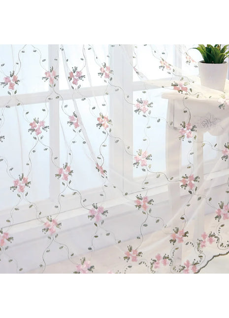 Voilage Motifs Vintage Rose