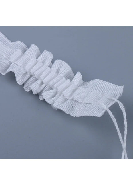 Nastro con volant per tende 10 m x 3 cm