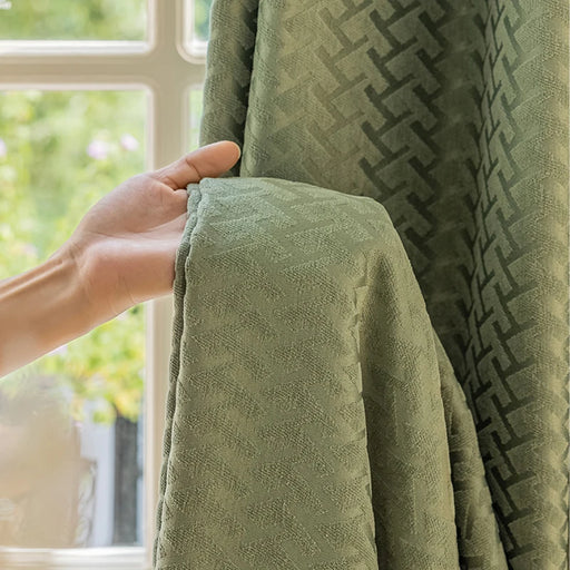 Rideau Vert Chambre Moderne