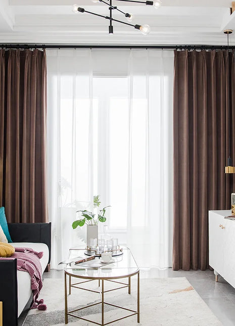 Rideau Marron Velours