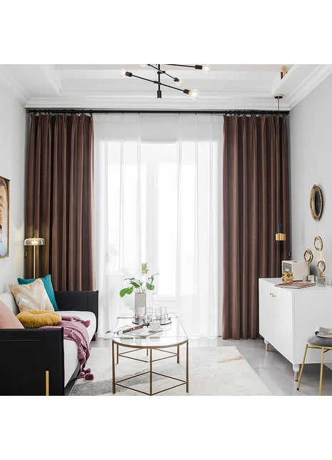 Rideau Marron Velours