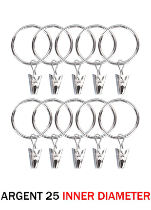 Anelli per clip per tende (10 pezzi)