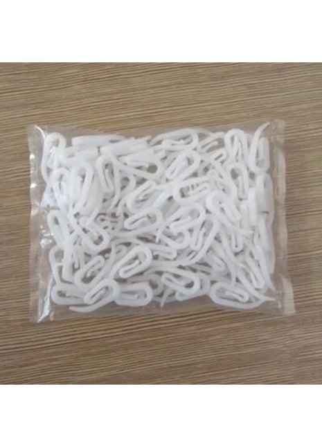 Crochets plastique ecologiques pour rideaux lot 100 pieces - Rideaux Deco