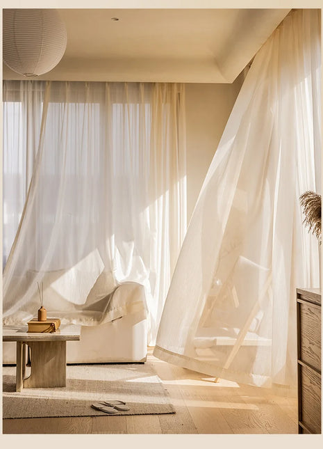 Voilage Beige Romantique