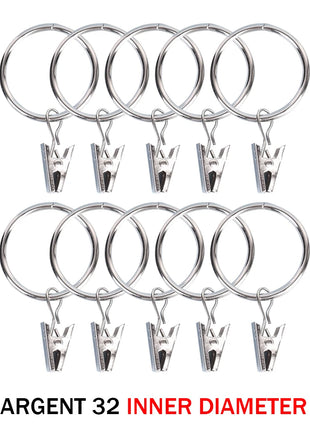 Anelli per clip per tende (10 pezzi)