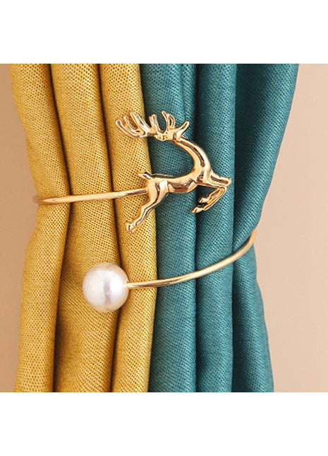 Embrasse rideau elegante cerf et perle design raffine - Rideaux Deco