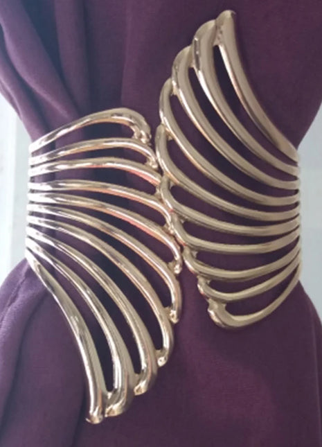 Fermatenda metallico con ali lucide, 1 pezzo