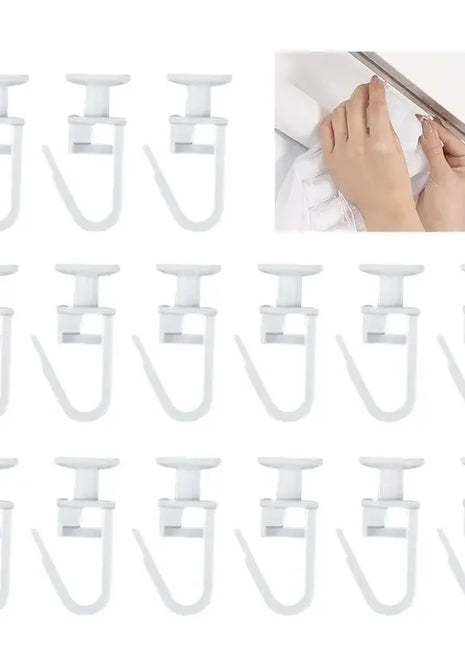 Ganci scorrevoli per binari per tende – Confezione da 50/100