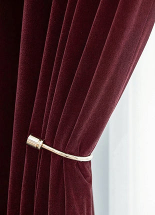 Rideau Occultant Velours Bordeaux Salon Chic