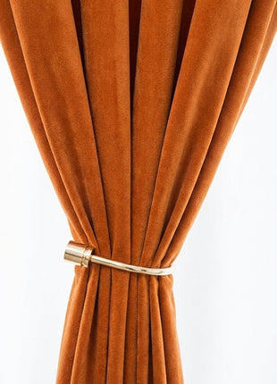 Rideau Occultant Velours Terracotta Salon