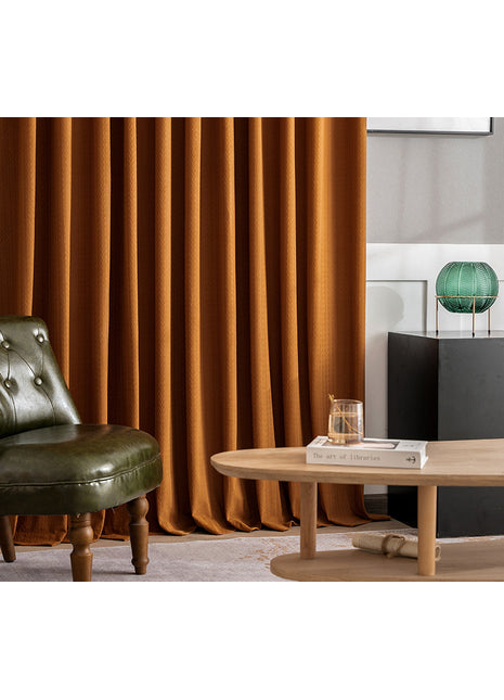 Rideau Orange Salon Moderne