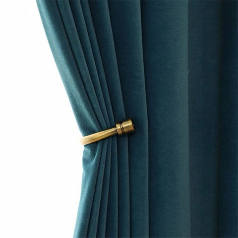 Rideau Occultant Velours Bleu Profond Chambre