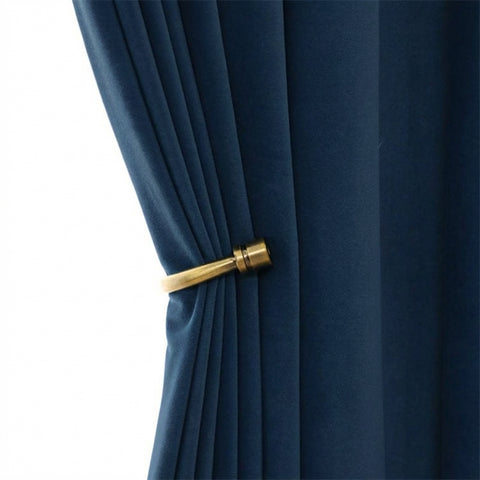Rideau Occultant Velours Bleu Marine Salon